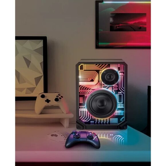 Brookstone Cyber Pro Wireless LED Portable Speaker Multicolored Bluetooth - Picture 6 of 7